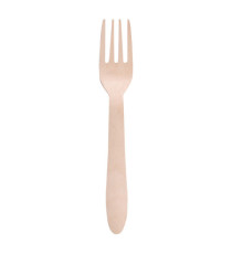 Forchetta monouso in legno - 16,5 cm - Signor Bio - conf. 100 pezzi