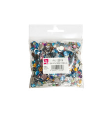 Gemme Kristall tonde - diametro 6/10 mm - colori assortiti - DECO - conf. 1000 pezzi