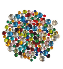 Gemme Kristall tonde - diametro 6/10 mm - colori assortiti - DECO - conf. 1000 pezzi