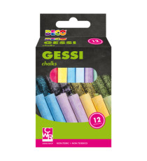 Gessetti tondi - ø 10 x 81 mm - colori assortiti - Deco - Scatola 12 gessetti tondi