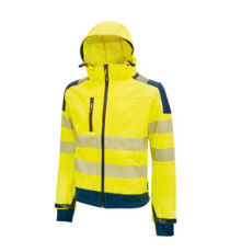 Giacca alta visibilità Softshell Miky - taglia L - giallo fluo - U-Power