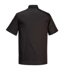 Giacca cuoco Kent - maniche corte - taglia L - nero - Portwest