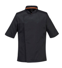 Giacca cuoco MeshAir Pro - maniche corte - taglia L - nero - Portwest