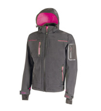 Giacca Softshell donna Space Lady - taglia L - grigio/fucsia - U-Power