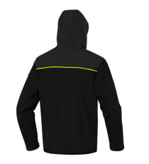 Giacca Softshell Horten - tessuto Softshell/poliestere/elastan - con cappuccio - taglia M - nero/giallo - Deltaplus