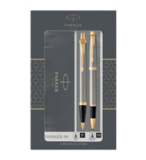Gift Set Sfera M + roller a sfera IM Brushed metal GT - Parker