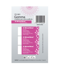 Gomma per carta e pellicola - 60x24x14mm - bianco - Starline - conf. 3 pezzi