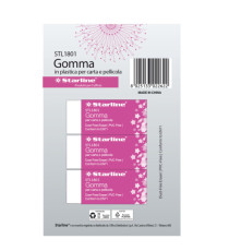 Gomma per carta e pellicola - 60x24x14mm - bianco - Starline - conf. 3 pezzi