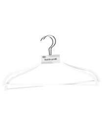 Gruccia - antiscivolo - 42 x 0,6 cm - bianco - King Collection - conf. 2 pezzi