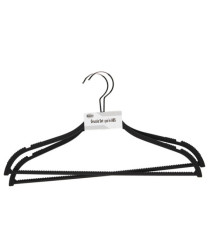 Gruccia - antiscivolo - 42 x 0,6 cm - nero - King Collection - conf. 2 pezzi