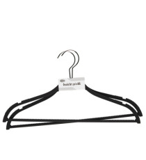 Gruccia - antiscivolo - 42 x 0,6 cm - nero - King Collection - conf. 2 pezzi