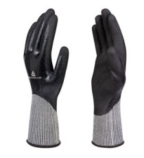Guanti antitaglio Venicut D04 - maglia deltanocut - palmo in doppio nitrile - taglia 10 - nero - Deltaplus