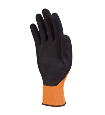 Guanti Apollon VV733 - poliestere - palmo in schiuma di lattice - taglia 09 - arancio fluo/nero - Deltaplus