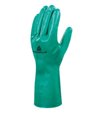 Guanti da lavoro industriale Nitrex VE801 - nitrile floccato cotone - taglia 10 - verde - Deltaplus