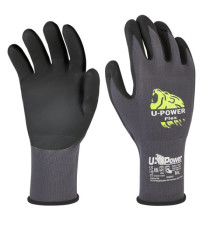 Guanti di protezione FLEX - con polsino nero - taglia 10 - nero/grigio - U-Power