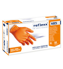 Guanti in nitrile N85 - ultra resistenti - tg XL - arancione - Reflexx - conf. 50 pezzi