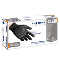Guanti in nitrile N85B - ultra resistenti - tg XL - nero - Reflexx - conf. 50 pezzi