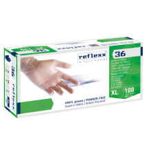 Guanti in vinile R36 - s/polvere - tg XL - bianco - Reflexx - conf. 100 pezzi