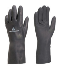 Guanti per protezione chimica VE509 - neoprene floccato cotone - taglia 07/08 - nero - Deltaplus