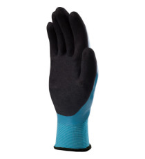 Guanti Wet&Dry VV636BL - poliammide - palmo in nitrile - taglia 09 - blu/nero - Deltaplus