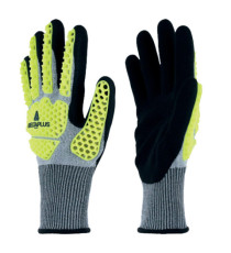 Guanto antiurto EOS NOCUT VV909 - taglia 08 - giallo fluo/grigio - Deltaplus