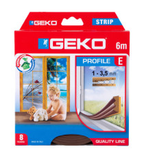 Guarnizione adesiva per isolamento STRIP - fessura 1-3 mm - 6 m - gomma - marrone - Geko