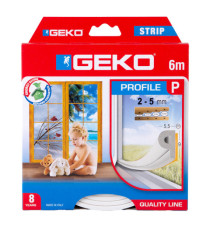 Guarnizione adesiva per isolamento STRIP - fessura 2-5 mm - 6 m - gomma - bianco - Geko