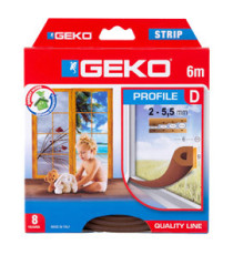 Guarnizione adesiva per isolamento STRIP - fessura 2-5,5 mm - 9 x 6 mm x 6 m - gomma - marrone - Geko