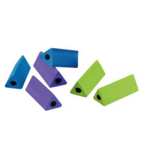 Impugnatura per matite - triangolare - gomma - colori assoertiti - Ikona+ - conf. 6 pezzi