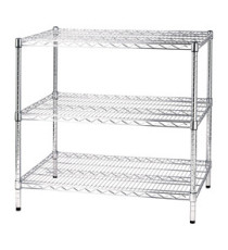 Kit scaffale Archimede - 3 ripiani - 60 x 90 x 90 cm - acciaio cromato - Serena Group