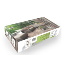 Kit scaffale Archimede Outdoor - 4 ripiani - 36 x 90 x 137 cm - acciaio zincato - cromato - Serena Group