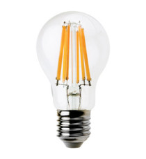Lampada - Led - goccia - A60 - a filamento - 8W - E27 - 3000K - luce bianca calda - MKC