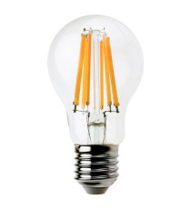 Lampada - Led - goccia - A60 - a filamento - 8W - E27 - 3000K - luce bianca calda - MKC