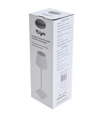 Lampada da tavolo - a led - 10 x 10 x 38 cm - alluminio/pmma - nero - King Collection
