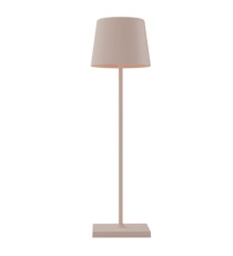 Lampada da tavolo 851 - ricaricabile - 8 x 30 cm - metallo - tortora - Palmina