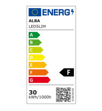 Lampada da terra LEDSLIM - 30W - Nero - Alba