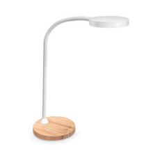 Lampada Flex Desk - a led - con base in legno - bianco - Cep
