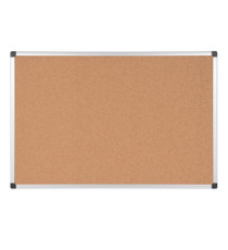 Lavagna - 45 x 60 cm - superficie in sughero - cornice in alluminio - Starline