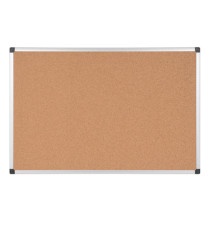 Lavagna - 45 x 60 cm - superficie in sughero - cornice in alluminio - Starline
