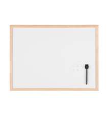 Lavagna bianca magnetica - 45 x 60 cm - cornice legno - bianco - Starline