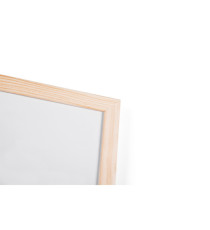Lavagna bianca magnetica - 45 x 60 cm - cornice legno - bianco - Starline