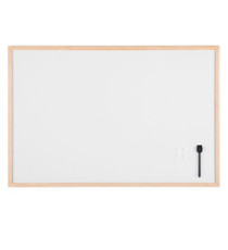Lavagna bianca magnetica - 60 x 90 cm - cornice legno - bianco - Starline