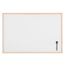 Lavagna bianca magnetica - 60 x 90 cm - cornice legno - bianco - Starline