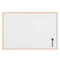 Lavagna bianca magnetica - 60 x 90 cm - cornice legno - bianco - Starline