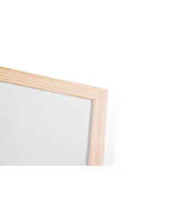 Lavagna bianca magnetica - 60 x 90 cm - cornice legno - bianco - Starline