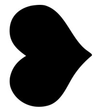 Lavagna da parete Silhouette - 29,5 x 35,8 cm - forma cuore - nero - Securit