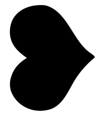 Lavagna da parete Silhouette - 29,5 x 35,8 cm - forma cuore - nero - Securit