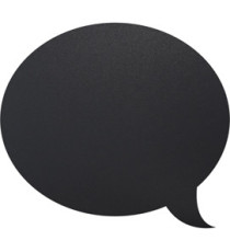 Lavagna da parete Silhouette - 47 x 27,3 cm - forma fumetto - nero - Securit
