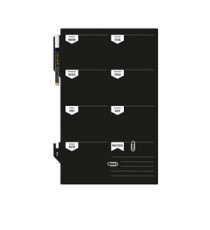 Lavagna da parete Weekplanner - 30 x 45 cm - nero - Securit