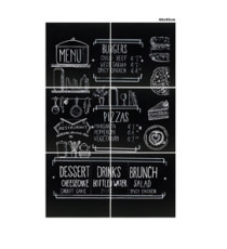Lavagna da parete XXL - 40 x 40 cm - nero - Securit - set 6 pezzi affiancabili